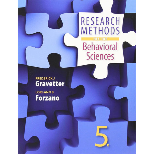 Research Methods for the Behavioral Sciences 5th Edition